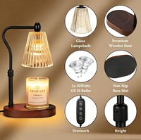 Lámpara de Fragancia de Lujo a Precio de Fábrica, en OFERTA, con Altura Ajustable, Temporizador Eléctrico de Vidrio, con 2 Bombillas Halógenas, Lámpara Calentadora de Velas