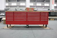 96 pouces. Armoire à outils extra-large robuste avec 24 tiroirs, établi à outils, prise de courant certifiée OEM pour garage et atelier