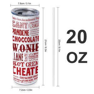 Stainless Steel Tumbler 20oz Vacuum <b>Insulated</b> Custom Logo Straight Car <b>Cup</b> Modern Simple Style - Product Image 1