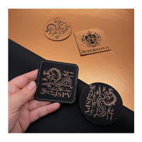 12X18 Pouces Pu Cuir Feuilles 0.8mm Noir/Cuivre Laserable Similicuir Fer sur Patch Avec Adhésif