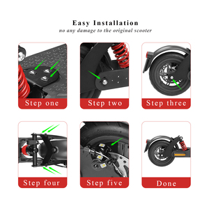 Amortisseur arrière en aluminium rouge version Pro avec feu arrière pour trottinette électrique taille standard Pro/Pro2 - Product Image 3