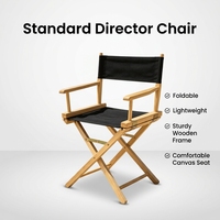 Chaise de réalisateur pliable standard et légère avec structure en bois dur chinois pour la production cinématographique professionnelle et l'utilisation en studio photo