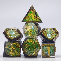 Jeu de dés bicolores à bords vifs de 18 mm, base solide avec dessus scintillant pour les jeux de table DND RPG