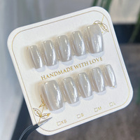 Vente en gros à bas prix, Ongles à presser semi-artisanaux pressés à la machine, rouge sang foncé, style œil de chat, gothique vampire, de niche