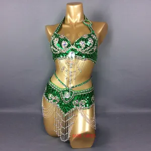 Costumes de Performance pour femmes, combinaison de danse du ventre, ceinture + soutien-gorge, tenue de Rave, offre spéciale,