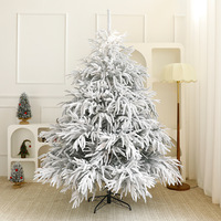 Grand arbre de Noël automatique pur PE accumulation de neige maison fait à la main bricolage décor de noël scène arrangement ornement