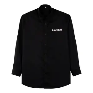 Premium Cotton Poplin Shirt Dress Shirt Button Up Collar Shirt for Men Long Sleeve