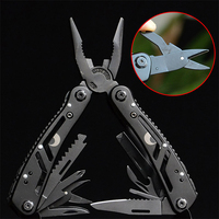 ALMIGHTY EAGLE Pince pliante portable en acier inoxydable, multi-outils, couteau de poche, surface de mâchoire dentelée, personnalisable en usine