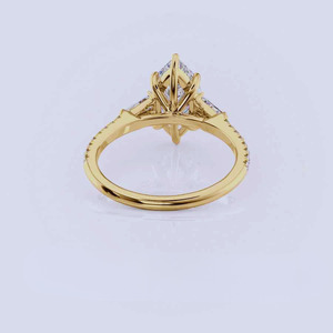 แหวนเพชร18kt เจียระไนแบบวงแหวนเพชรทรงกลมสีขาวทองสำหรับผู้ใหญ่ - Product Image 2