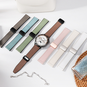 สายนาฬิกาแม่เหล็ก HUanlong สายหนัง20มม. 22มม. สำหรับนาฬิกา Huawei GT5/4/3 46มม. สายรัดข้อมือเปลี่ยนได้ - Product Image 2