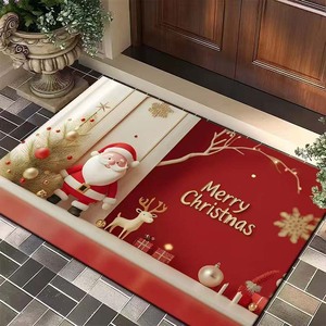 Alfombra rectangular de tierra de diatomeas con diseño de muñeco de nieve de Feliz Navidad para la entrada del hogar, decoración festiva navideña. - Product Image 3