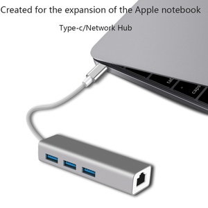 Adaptador de Red Gigabit USB C 4 en 1 a RJ45 Lan Ethernet de 1000M, Divisor con 3 Puertos USB 3.0 para Consola Switch y <span class=keywords><strong>MacBook</strong></span> - Product Image 6