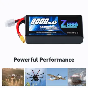 Zeee FPV 드론 배터리 21700 배터리 6S2P 22.2V 8000mAh 10C (XT60 커넥터 포함) UAV FPV 드론 배터리 팩