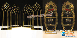 ฉากโชว์หลังเวทีสำหรับงานแต่งงานทำจากโลหะลายดอกไม้แผงลวดตาข่ายสำหรับฉากหลังเวทีแต่งงานกรอบโลหะสำหรับงานแต่งงาน - Product Image 2