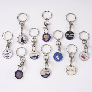 Llavero de moneda para carrito de compras X926, de fabricantes en China, con diseño personalizado, logotipo metálico estampado y esmaltado, y niquelado. - Product Image 3