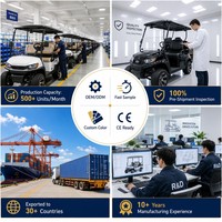 Carrito de Golf Eléctrico de 4 Plazas, Motor de CA de 4.0kW, 60V 100Ah, Negro, Vehículo Utilitario Todoterreno, OEM ODM