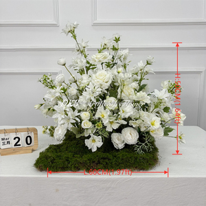 DKB Artificial Flower Factory Wholesale Wedding Flower Runner Aisle <b>Rose</b> Floral Floor Flower Aisle Silk Aisle Flower - Product Image 2