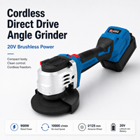 Meuleuse d'angle sans fil 125 mm, 20 V 900 W, portable, alimentée par batterie lithium-ion, corps de machine de meulage