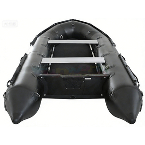 Bote Inflable de Hypalon Verde y Negro, Estilo Zodiac, Casco Rígido, Bote Inflable de Aluminio, Bote de Pesca Inflable - Product Image 1