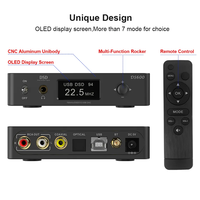 Lavaudio USB DAC Audio HiFi Bluetooth Amplificateurs pour stéréo domestique avec adaptateur audio Bluetooth AptX-LL/HD & LDAC 3.5mm/sortie RCA