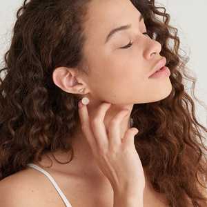 Delicados colgantes de concha de perla gota joyería fina pendientes de aro de Plata de Ley 925 para mujer - Product Image 4