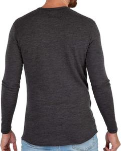 CELINNE 100% <b>Merino</b> Wool <b>Base</b> <b>Layer</b> <b>Men</b> Tops Midweight Long Sleeve Shirt Undershirt Slim Fit <b>Mens</b> Active <b>Base</b> <b>Layer</b> - Product Image 5
