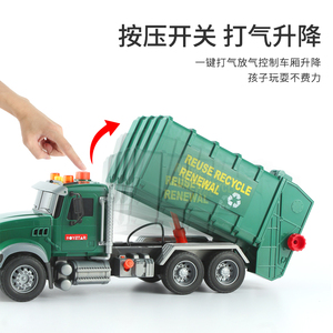 Luce e suono effetto piccolo attrito riciclaggio <span class=keywords><strong>camion</strong></span> della spazzatura di plastica verde città Dump <span class=keywords><strong>camion</strong></span> della spazzatura <span class=keywords><strong>giocattoli</strong></span> per bambini - Product Image 4