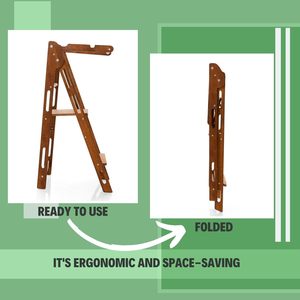 หอคอยการเรียนรู้แบบพับได้สำห<span class=keywords><strong>ร</strong></span>ับเด็ก ทำ<span class=keywords><strong>จ</strong></span>ากไม้ ใช้เป็นเก้าอี้เด็กในครัว ชุดเฟอ<span class=keywords><strong>ร</strong></span>์นิเ<span class=keywords><strong>จ</strong></span>อ<span class=keywords><strong>ร</strong></span>์มอนเตสซอรี่ - Product Image 3