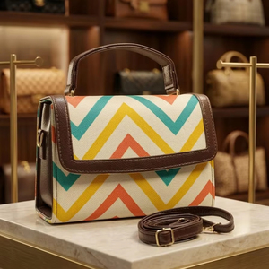 Nouveau Sac à Main de Luxe en Cuir PU pour Femme, Style Mignon, Élégant, Marron, Doublure Polyester, Sac Bandoulière Moyen - Product Image 1