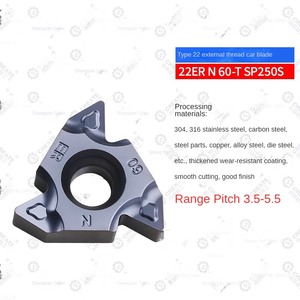 16ER/NR AG60 <span class=keywords><strong>AG55</strong></span> 22ER/NR N60 thép không gỉ hợp kim cứng chủ đề chuyển máy tiện công cụ CNC chủ đề chuyển hợp kim cứng chèn - Product Image 4