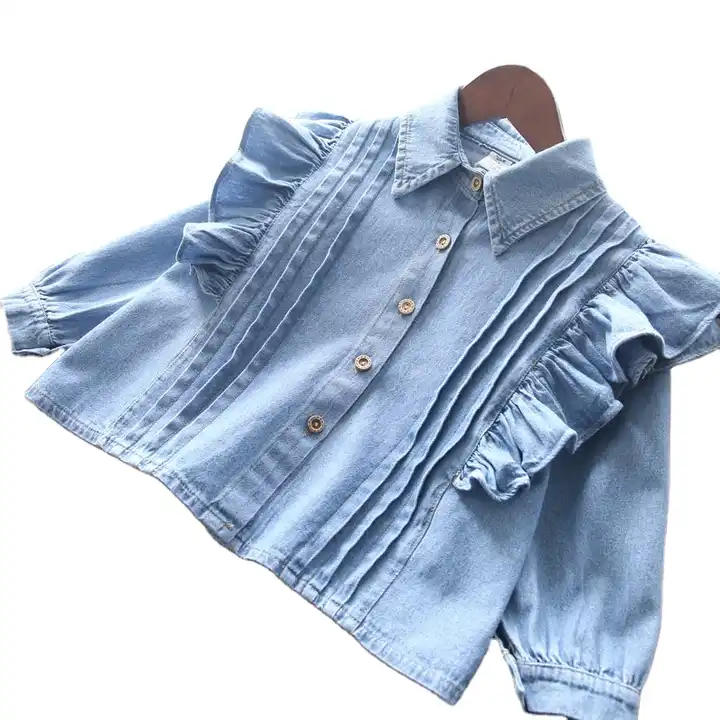 Shop Solid Denim Shirt with Pocket and Long Sleeves Online | Max UAE