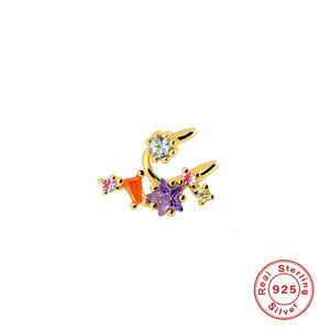Clip de Oreja de Plata de Ley S925 con Diamantes de Colores, a la Moda, Combinable con Todo, 2021 - Product Image 2