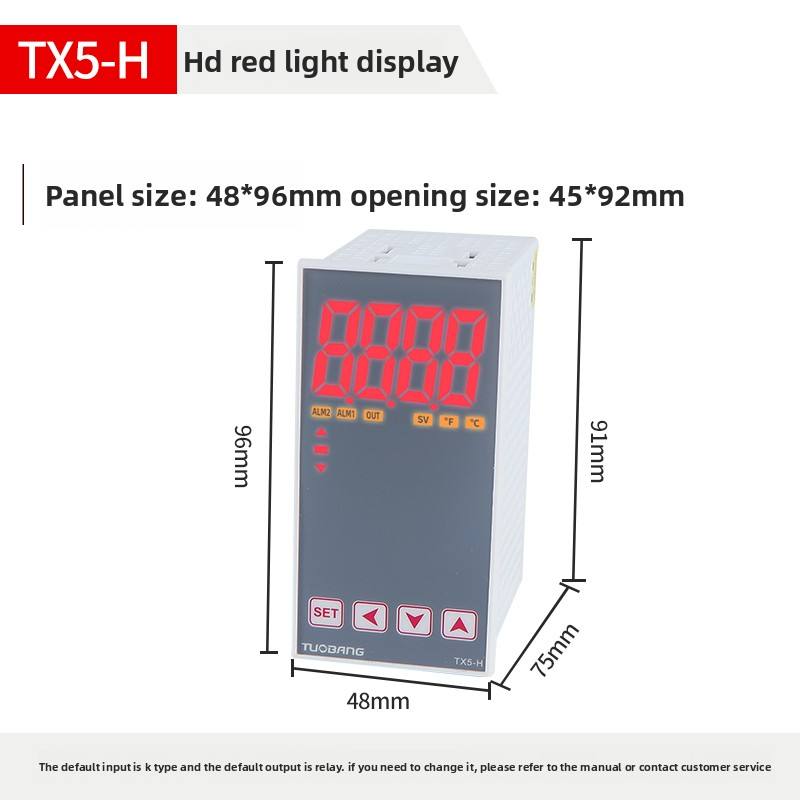 Single Row LED Display Digital Temperature Controller PID Intelligent Control K Input Relay/SSR Output Plastic OEM/ODM 220VAC