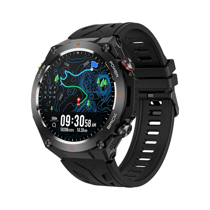 2026 KC82 Relojes Smartwatch 1.45Inch 650mAh GPS Altitude Meter Compass Outdoor Sports Smart Watch for Men Women