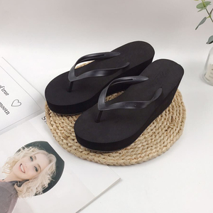 Chanclas de Cuña con Plataforma Alta Personalizadas al por Mayor Último Diseño para Mujer con Tira de PVC y Suela de EVA para Verano - Product Image 2