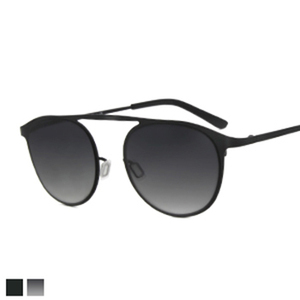 ファッションスチームパンクサングラス ラウンドヴィンテージサングラス ダブルクリップブランドデザインサングラス - Product Image 1