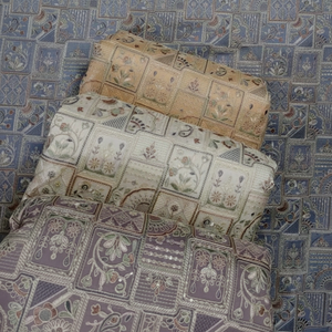 ผ้าไหมปักลายหนัก 100% ผ้าแฟนซีลายดีไซเนอร์สำหรับชุดเด็กผู้หญิง โคติ คุर्ตา เชอร์วานี ผ้าถักแบบวาร์ป - Product Image 1