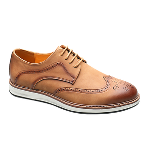 Chaussures habillées pour hommes Chaussures d'affaires formelles en cuir Oxford <span class=keywords><strong>Derby</strong></span> Brogue Chaussures habillées rétro à bout d'aile pour hommes - Product Image 2
