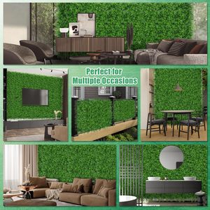 Paneles de Pared de Césped <span class=keywords><strong>Artificial</strong></span>, Paneles de <span class=keywords><strong>Seto</strong></span> de Boj, Pantalla de Privacidad, Decoración de Pared Verde con Protección UV para Jardín, Interior y Exterior - Product Image 5