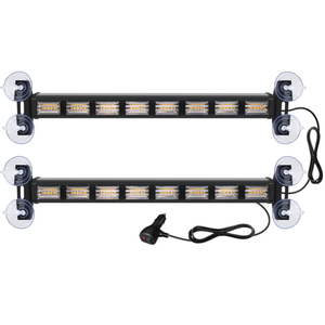 Bandes lumineuses de signalisation d'urgence, clignotants de sécurité, lumières pare-soleil pour pare-brise avant et arrière - Product Image 1