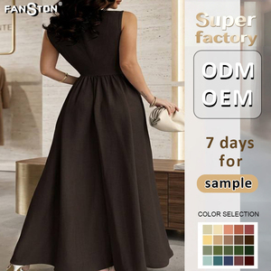 Nuevo Vestido de <span class=keywords><strong>Playa</strong></span> para Mujer 2026 - Elegante Vestido de Verano con Corte en A, Sofisticado Vestido de Vacaciones con Cintura Ajustada para Venta al Por Mayor - Product Image 2