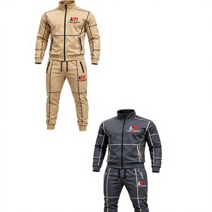 Survêtement d'hiver pour homme à capuche, 100% coton, respirant, léger, style décontracté, fermeture à cordon, poches latérales, personnalisable - Product Image 3
