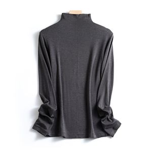 Base en <span class=keywords><strong>laine</strong></span> modale personnalisée pour femmes, vêtement thermique, <span class=keywords><strong>col</strong></span> rond, demi-<span class=keywords><strong>col</strong></span> <span class=keywords><strong>roulé</strong></span>, sans repassage - Product Image 5