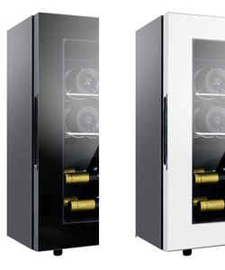 Enfriador de <span class=keywords><strong>vino</strong></span> de una sola zona, nevera pequeña para <span class=keywords><strong>vino</strong></span>, armario, compresor, refrigerador, 14 botellas - Product Image 3