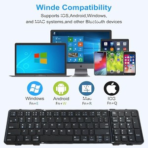 Full Size Foldable Wireless Keyboard Numeric Keypad Portable Travel Design Type-C Ergonomic <b>mini</b> keyboard for <b>Laptop</b> Tablet - Product Image 2