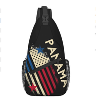 Sac bandoulière de haute qualité avec drapeau du Panama, logo personnalisé, sac de poitrine, sac à dos bandoulière, sac de voyage
