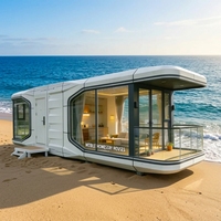 Maison capsule spatiale préfabriquée de 20 et 40 pieds, maison conteneur portable personnalisée pour usage scolaire et sportif, alimentée à l'énergie solaire, écologique