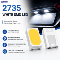 2735 LED SMD blanches pour automobile, puce LED haute fiabilité, faible atténuation 120 °   Diode d'éclairage pour éclairage de plaque d'immatriculation de voiture