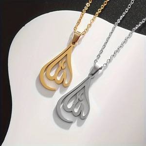 Collier pendentif tendance en acier inoxydable pour femme – Ensemble de bijoux fantaisie - Product Image 2