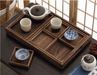 Plateau de service en bois amovible, plateau de rangement en bois multi-compartiments pour noix, bonbons et service à thé, plateau décoratif rustique pour la maison, la table et les fêtes